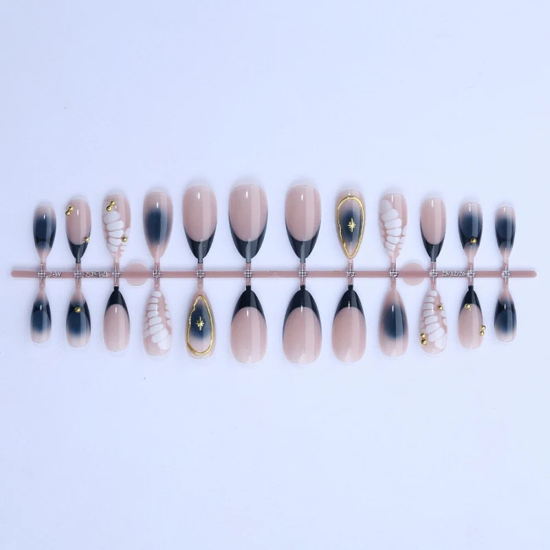 Künstlerisches Ombre Press-On Nagelset