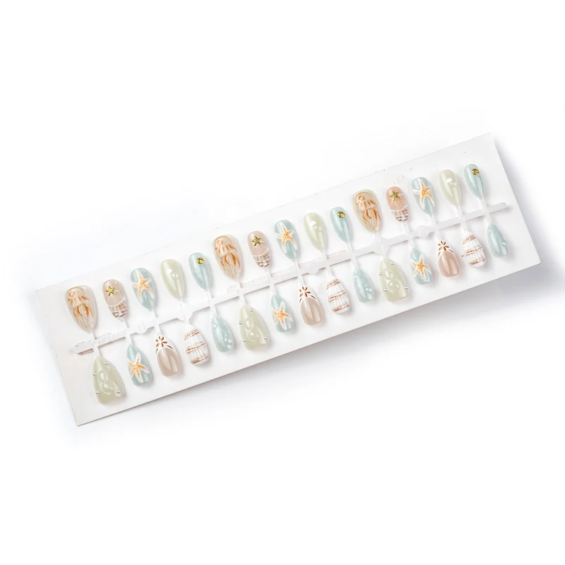 Künstlerisches, vom Ozean inspiriertes Nagelkunst-Set