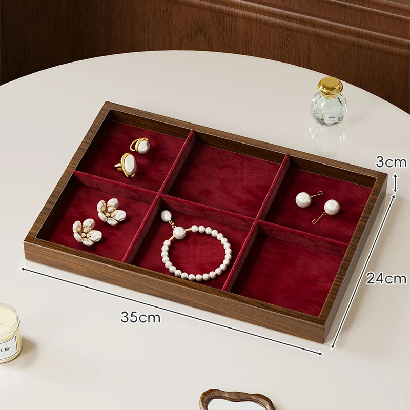 Zwölf-Fächer Bambus Schmuck Organizer Tray