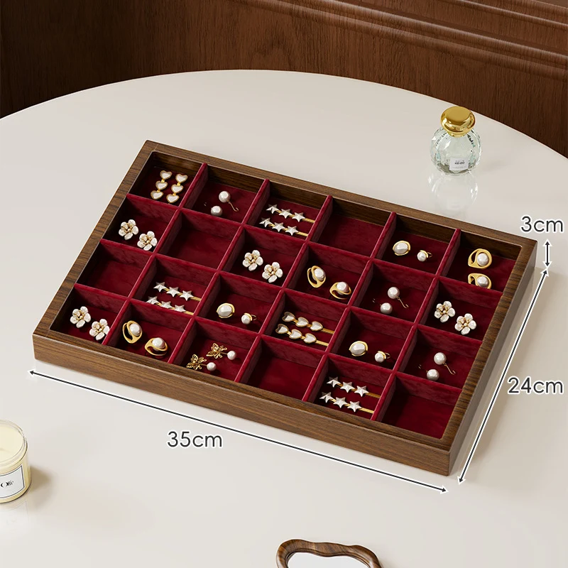 Zwölf-Fächer Bambus Schmuck Organizer Tray
