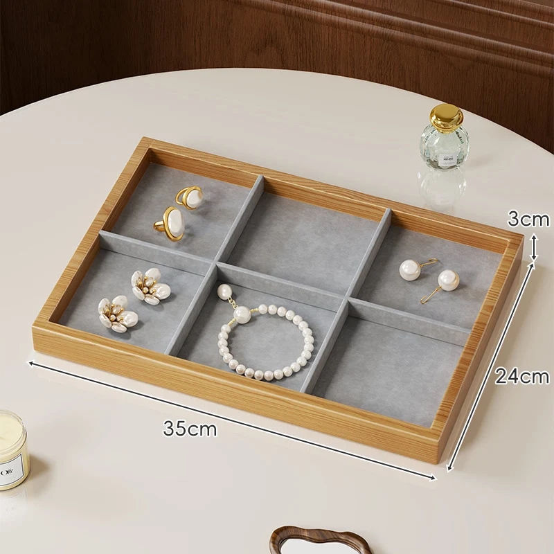 Zwölf-Fächer Bambus Schmuck Organizer Tray