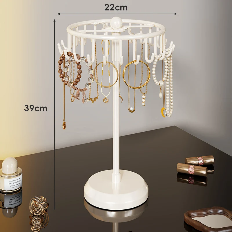 Gestufter Rotierender Schmuckorganisator Baumständer mit Multi-Arm-Haken und Ringablage
