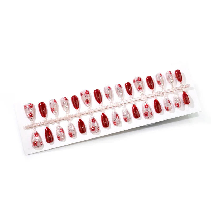 Dekoratives Floral Press-On Nagelset
