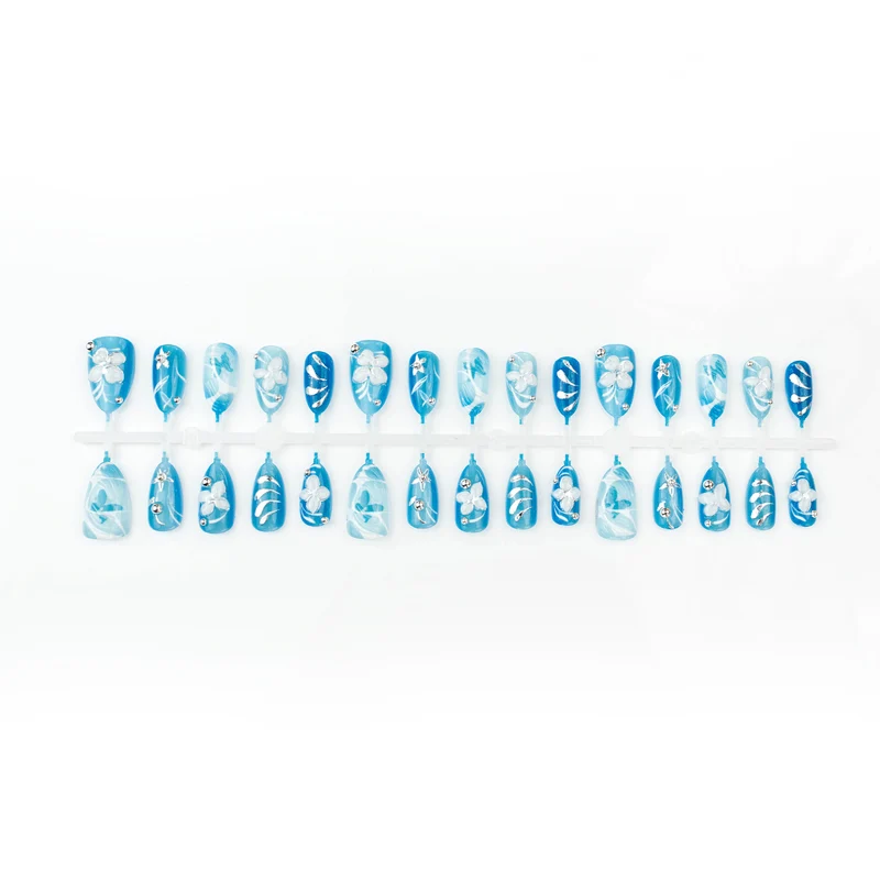 Dekoratives Florales Aufkleber-Nagelset 1790738771