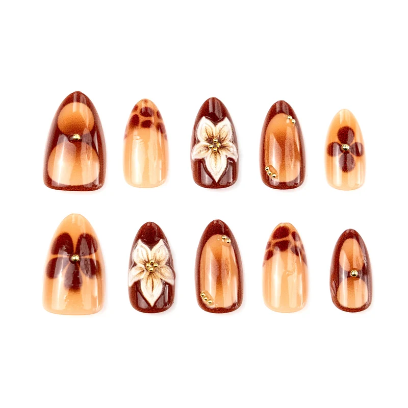 Dekoratives Floral Press-On Nagelkunst Set 1790738611