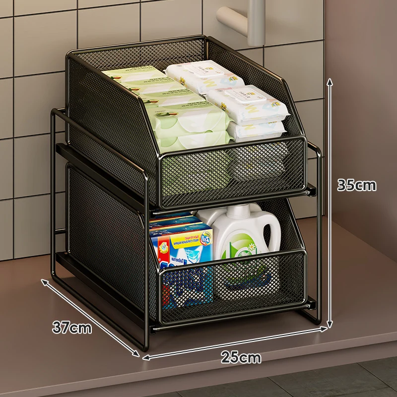 Vertikaler Mesh-Unter-Sink-Ausziehbarer Stauraum-Organizer-Turm
