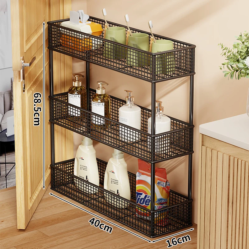 Slim Tür-Three-Tier Drahtgitter Aufbewahrungsorganisator