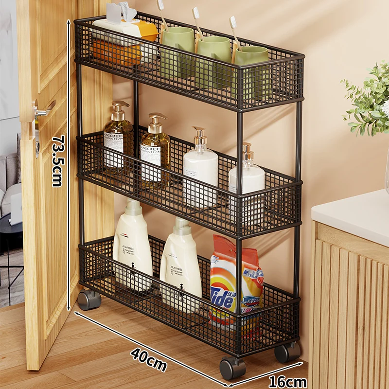 Slim Narrow Pull-Out Mesh Storage Organizer für Schrank und Türspalt