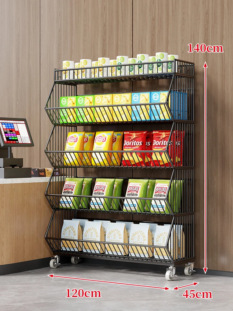 Drei-Stufiger Mobiler Drahtkorb-Organizer-Wagen