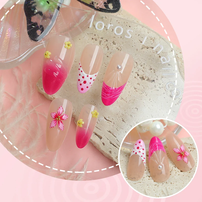Künstlerisches Floral Press-On Nagel Set 1790738367