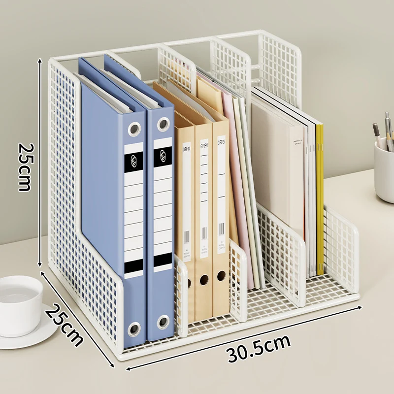 Mesh Grid Desktop-Datei-Organisator mit verstellbaren vertikalen Trennwänden