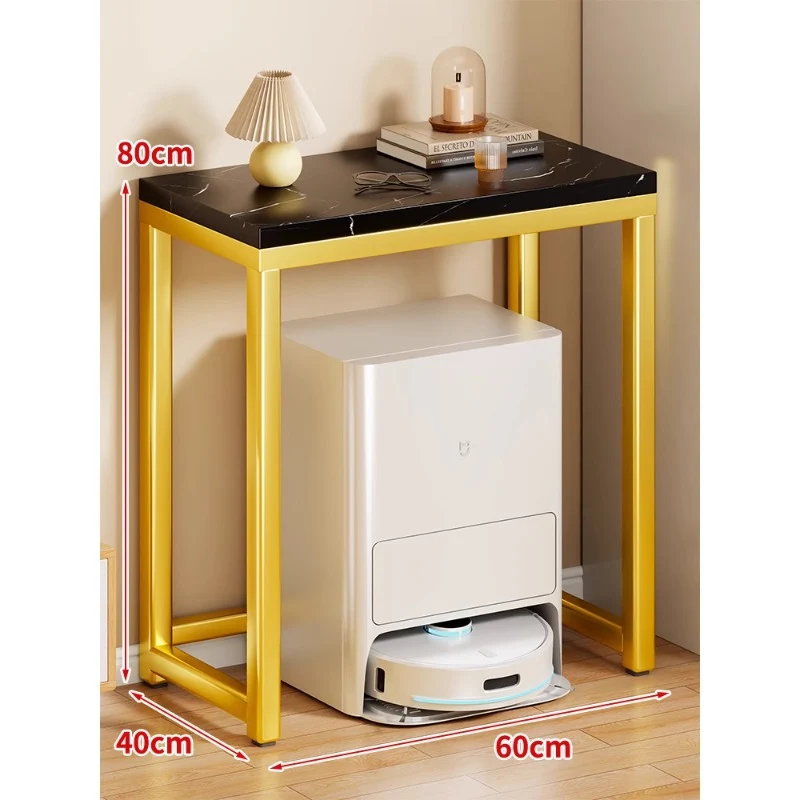 Marmor-Top-Gold-Metall-Konsole für Robotervakuum-Dock und Eingangsorganisator