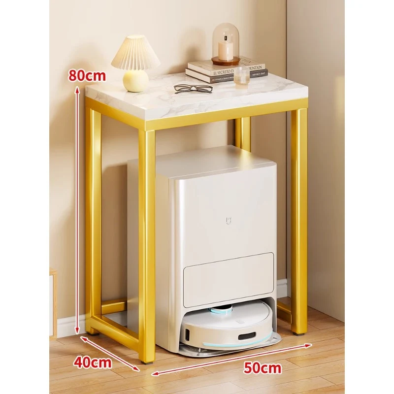 Marmor-Top-Gold-Metall-Konsole für Robotervakuum-Dock und Eingangsorganisator