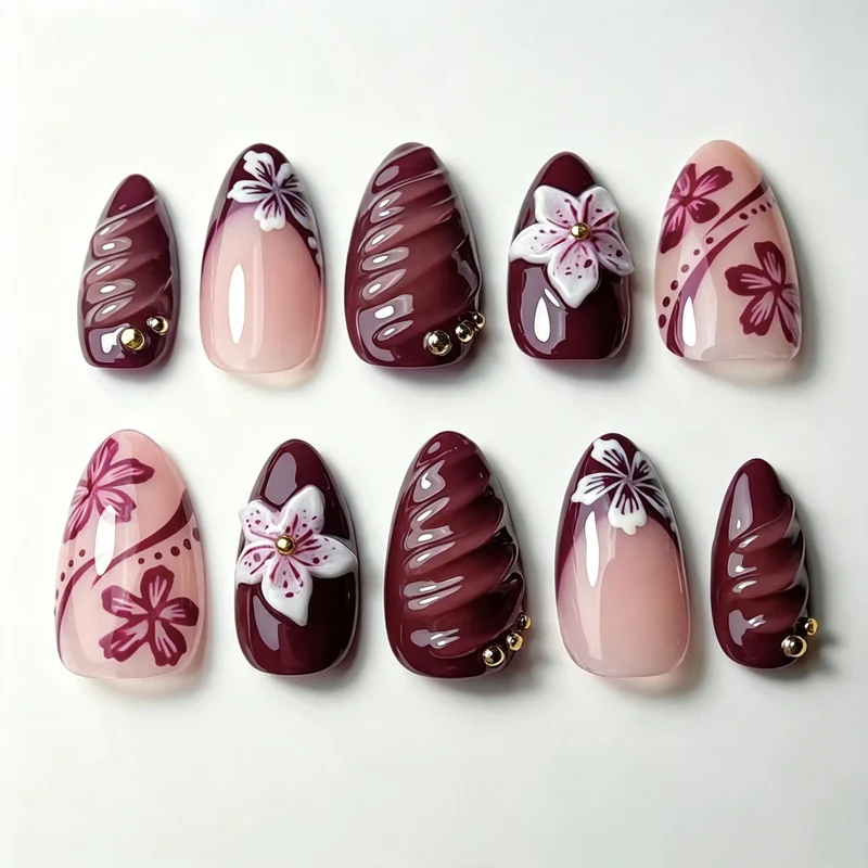 Artisan Floral Press-On Nageldesign