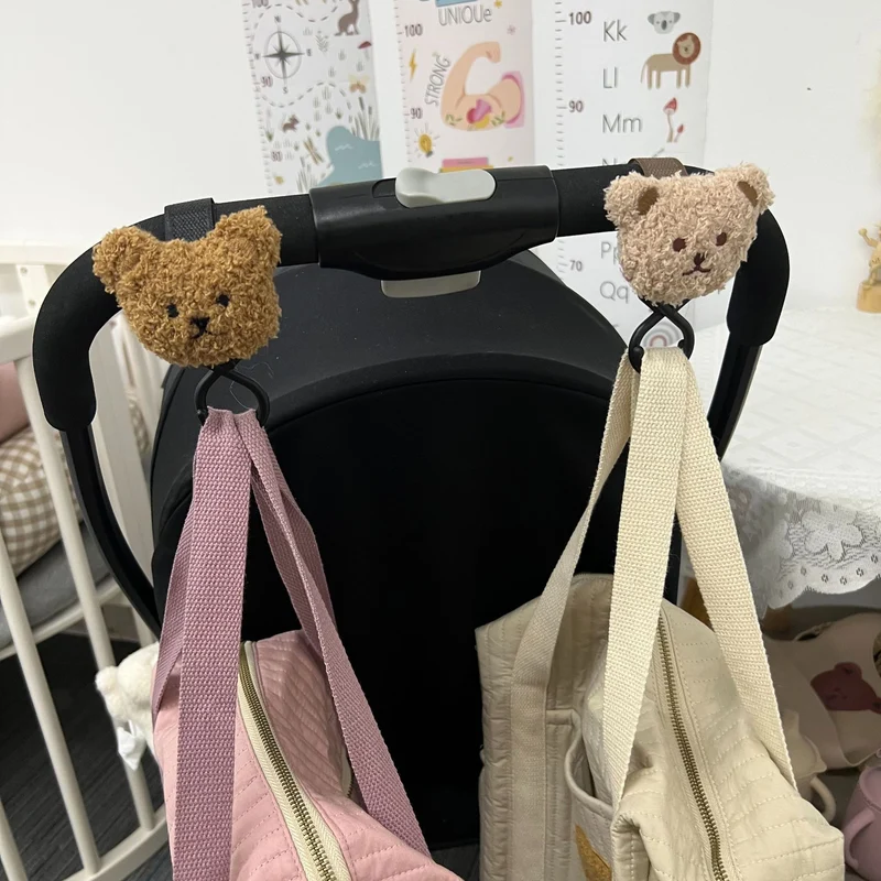 Plüschbär Kinderwagen-Haken und Clip Schlüsselanhänger Zubehör