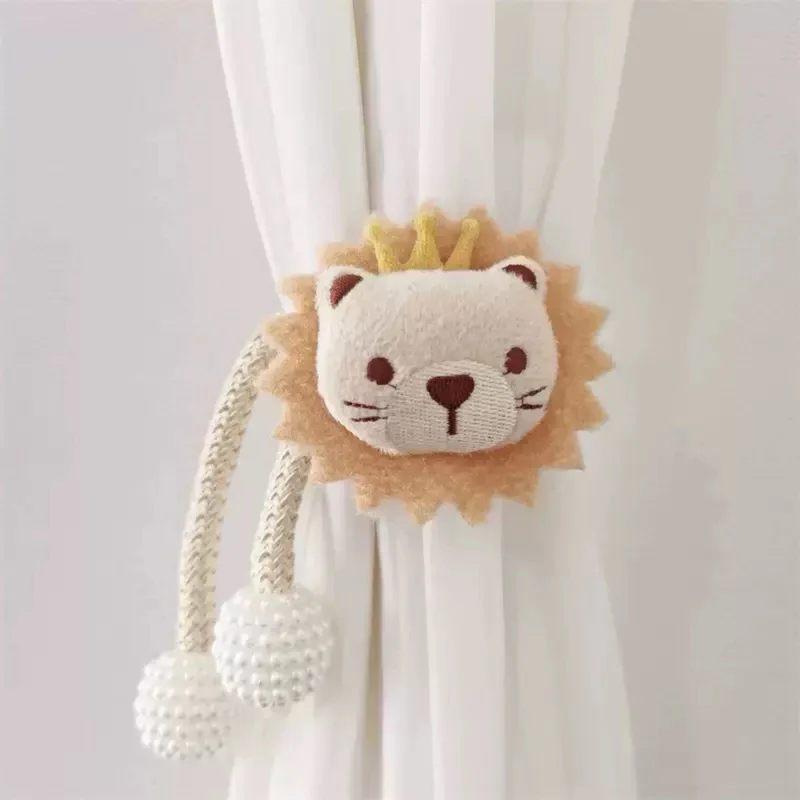 Plüschbär Vorhangbinder mit geflochtenem Seil und Perlenquasten