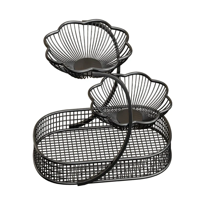Erhöhter Mesh-Metall-Obstschalen-Podest-Organizer
