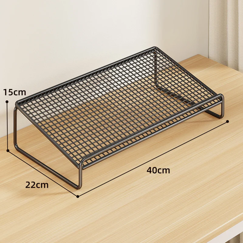 Erhöhter Mesh-Metall-Desktop-Aufbewahrungsregal