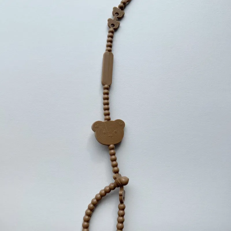 Mehrzweck-Perlen-Sicherheitskordel mit Teddy-Snap und Schnellverschlussklammer