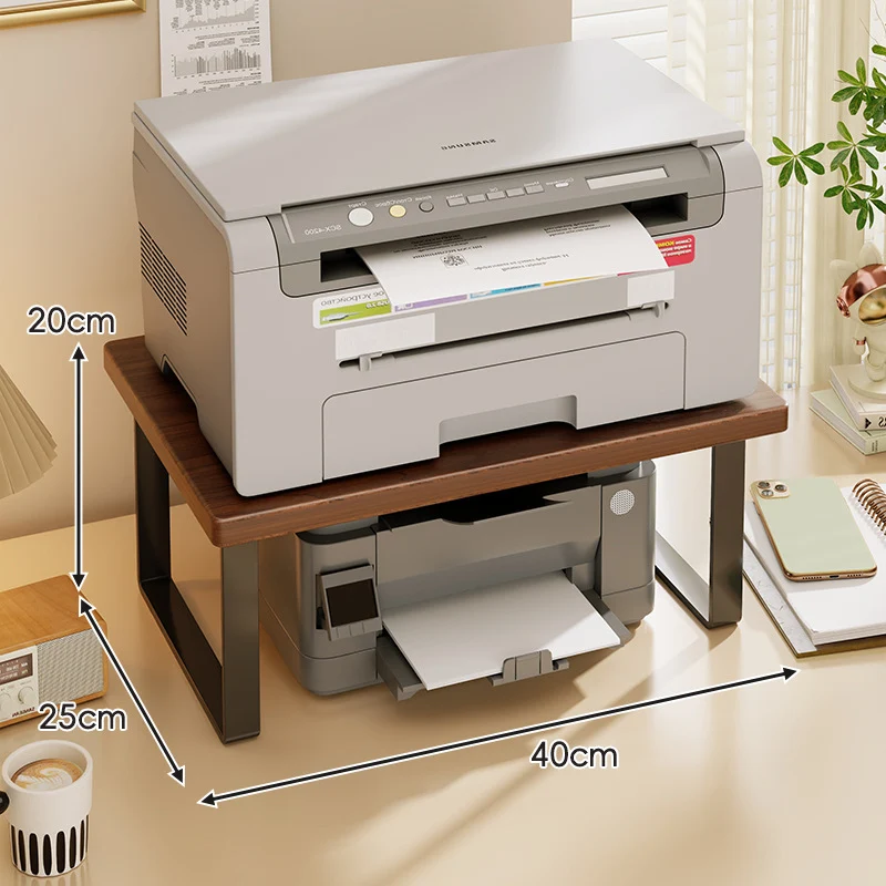 Kompakter Zwei-Ebenen Holz Schreibtisch Drucker und Monitor Ständer