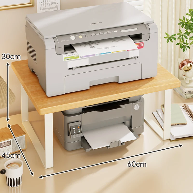 Kompakter Zwei-Ebenen Holz Schreibtisch Drucker und Monitor Ständer