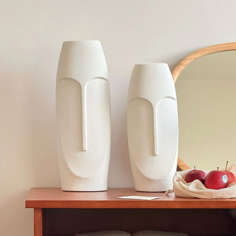 Moderne abstrakte gesichtsformige Vase