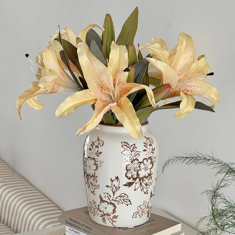 Blumenmuster dekorative Keramikvase