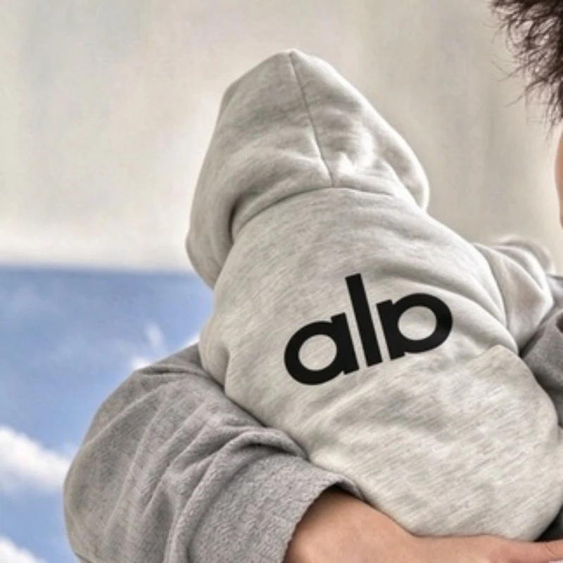 Kleine Hund Baumwollmischung Kapuzenpullover Sweatshirt mit gerippten Bündchen und Logo-Druck