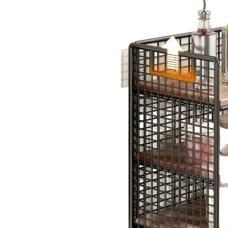 Kompakter zweistufiger Metallgitter-Theken-Gewürz- und Vorratsglas-Organizer
