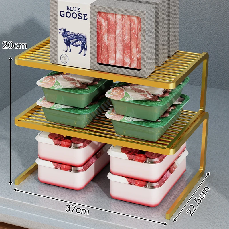 Kompakter dreistufiger slatted Metall Theken-Pantry-Organizer