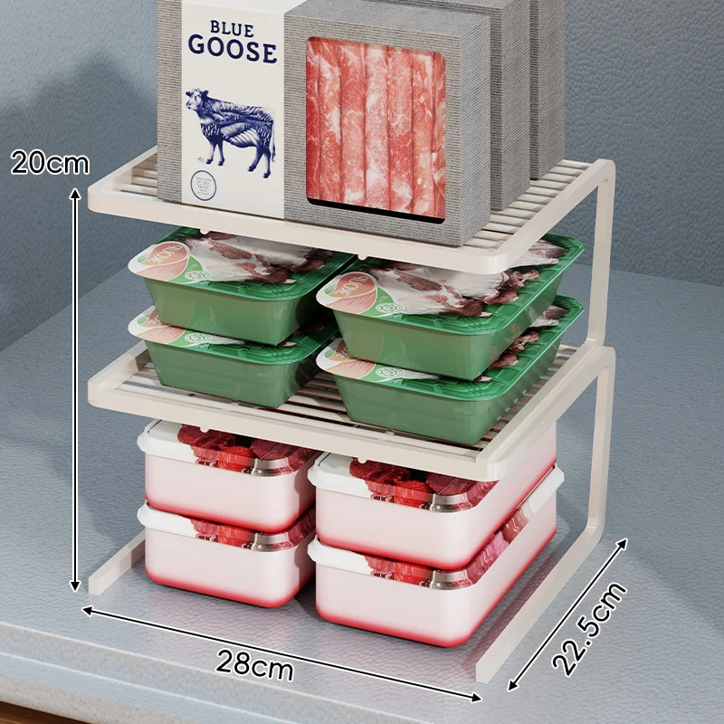Kompakter dreistufiger slatted Metall Theken-Pantry-Organizer