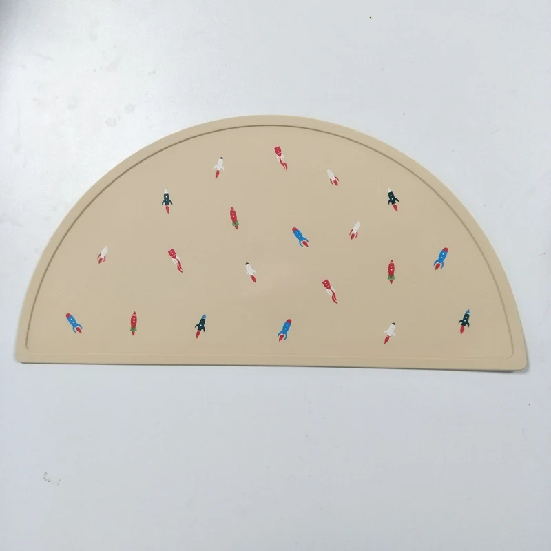Kindersilikon-Rutschfeste Halb-Runde Platzmatte