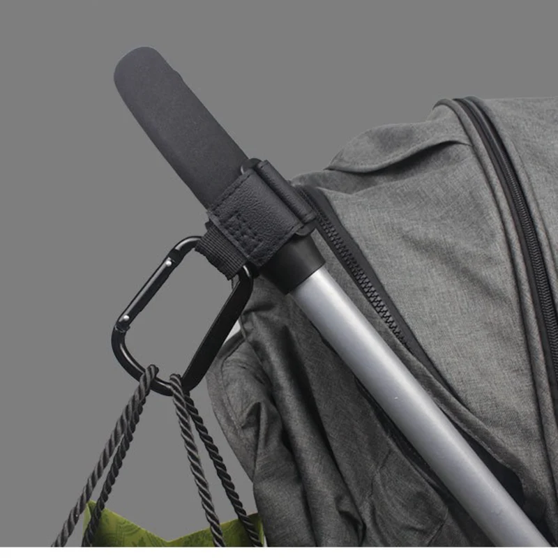 Robuster Leder-Schlaufe Kinderwagen und Tasche Karabinerhaken