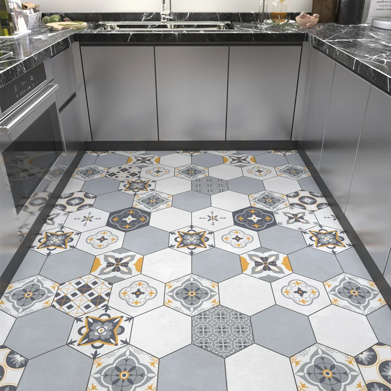 Geometrisches Wabenmuster Teppichboden