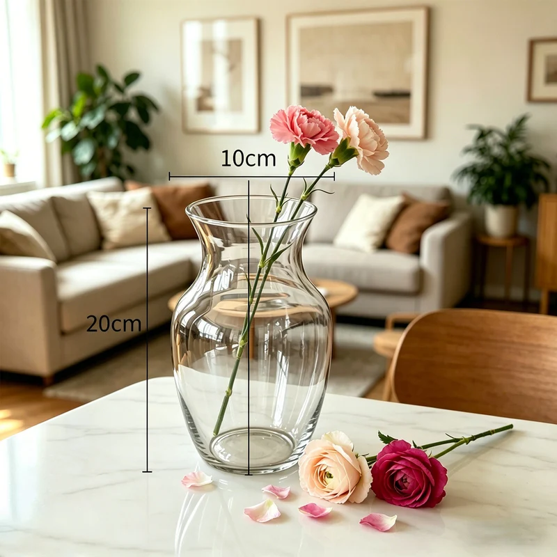 Dekorat vase aus glas
