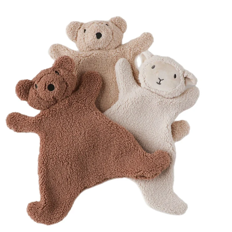 Handgefertigter Organic Cotton Langbein Bunny Plüsch mit besticktem Overall