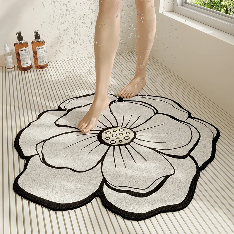 Künstlerische Blumen-Badematte