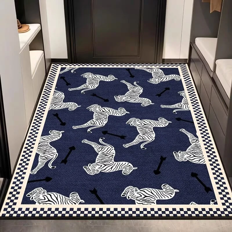 Elegante Texturierte Eingangsteppich
