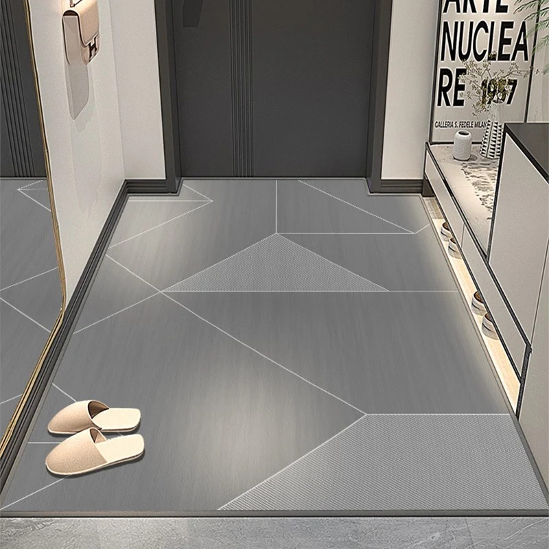 Modern geometrischer Eingangsbereich Teppich