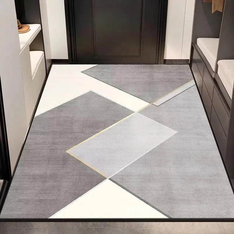 Modern geometrischer Eingangsbereich Teppich