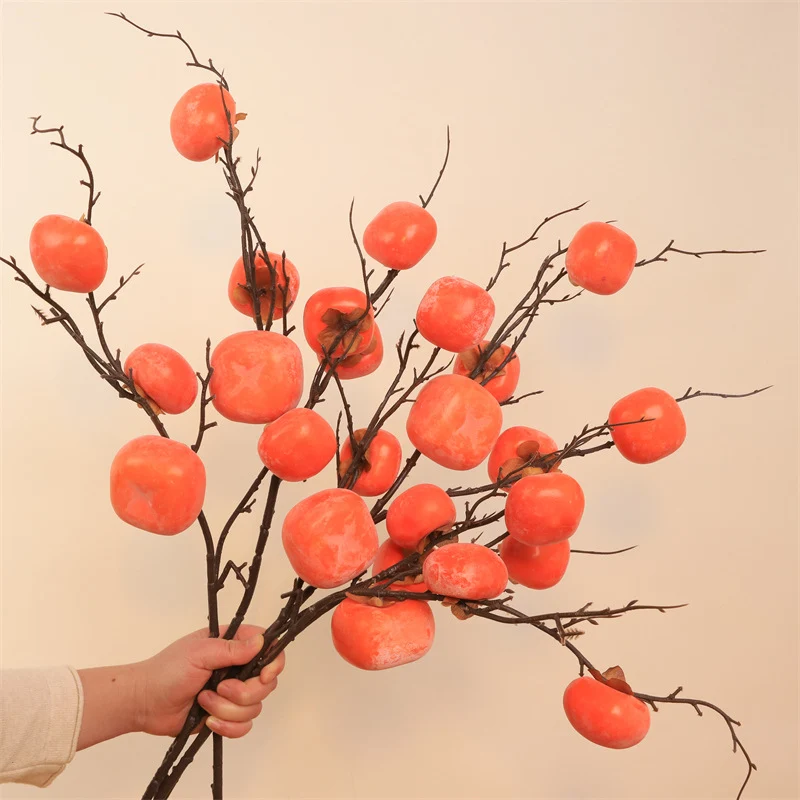 Dekorativer künstlicher Persimmon-Zweig für die Wohnkultur