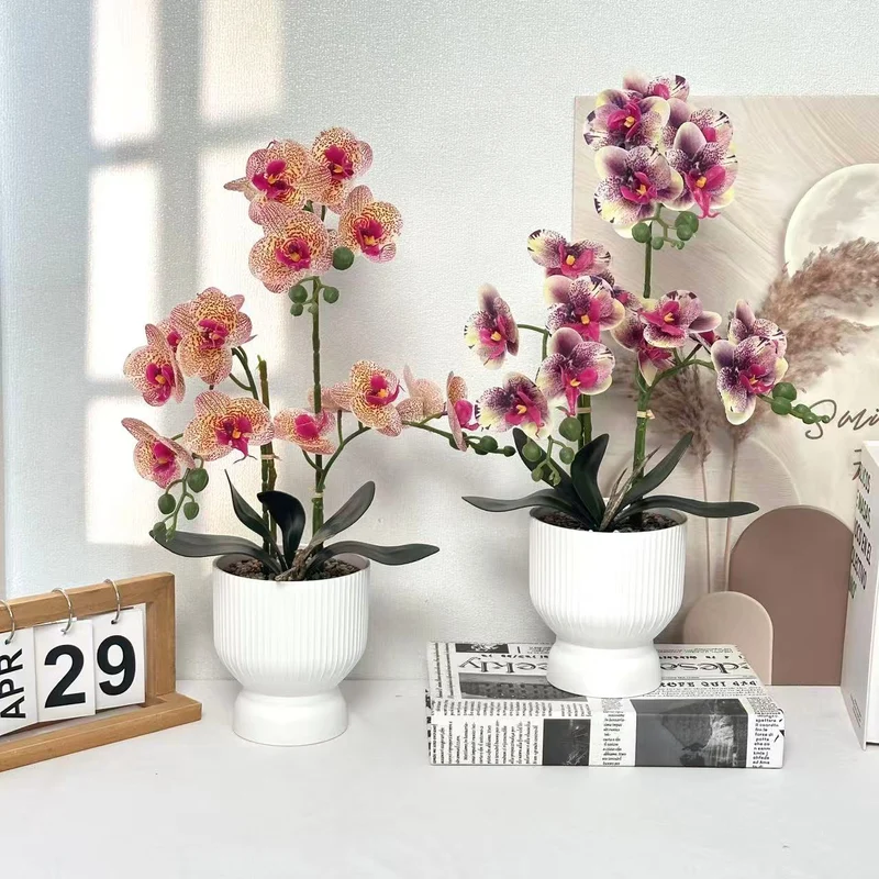 Lebensechte Orchideen Blumen Dekor