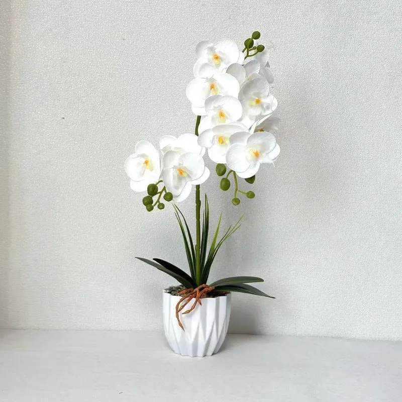 Lebensechte Orchideen-Dekorationspflanze