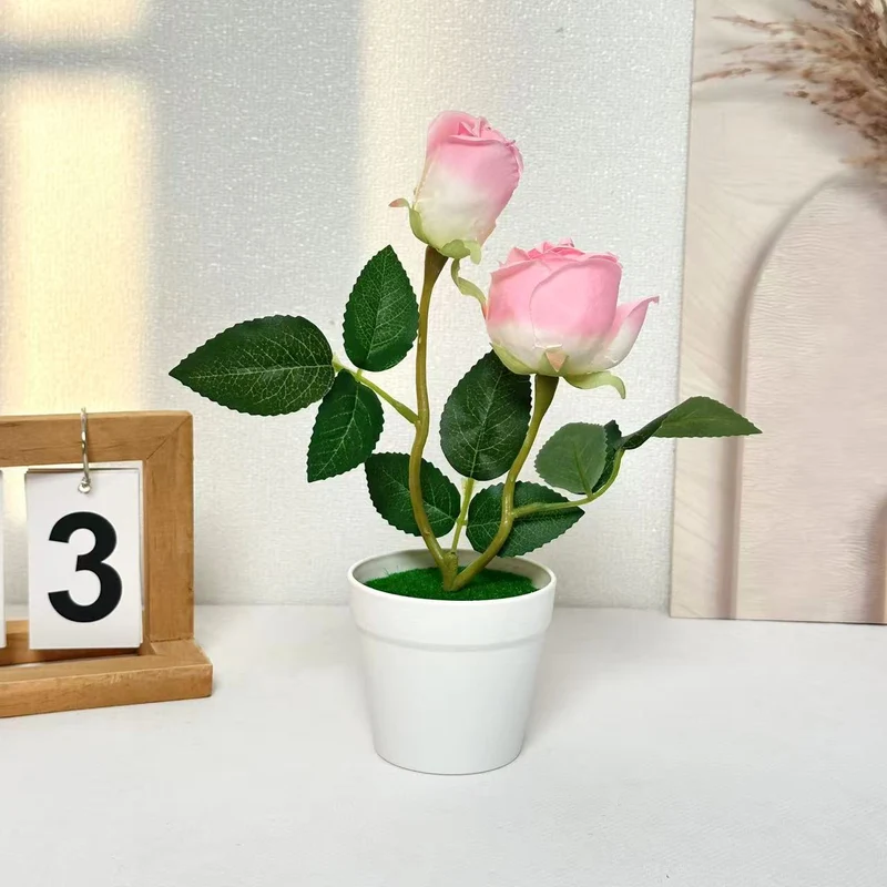 Realistische blühende Rosenarrangement