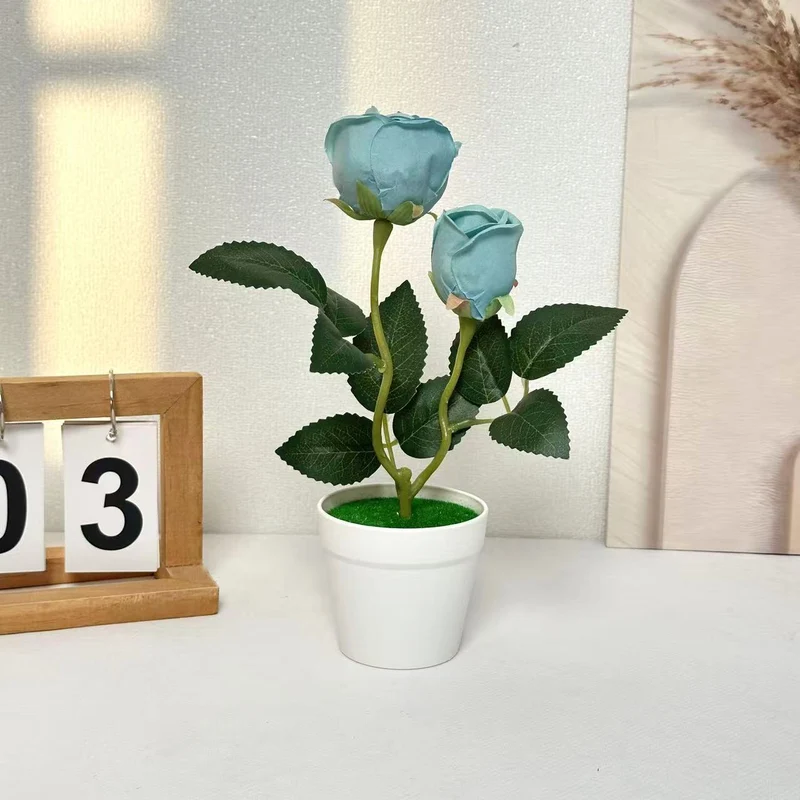 Realistische blühende Rosenarrangement