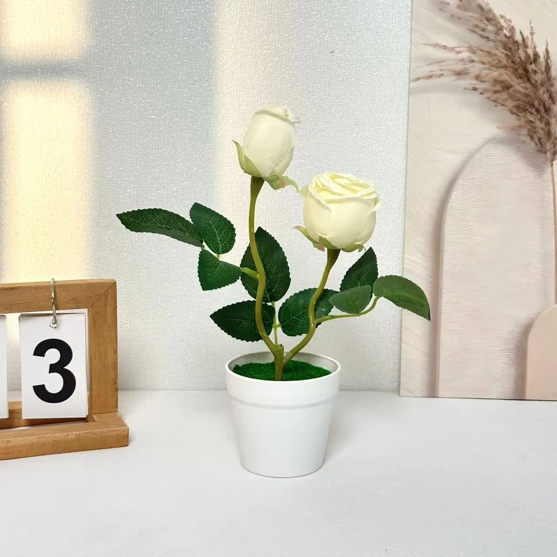 Realistische blühende Rosenarrangement