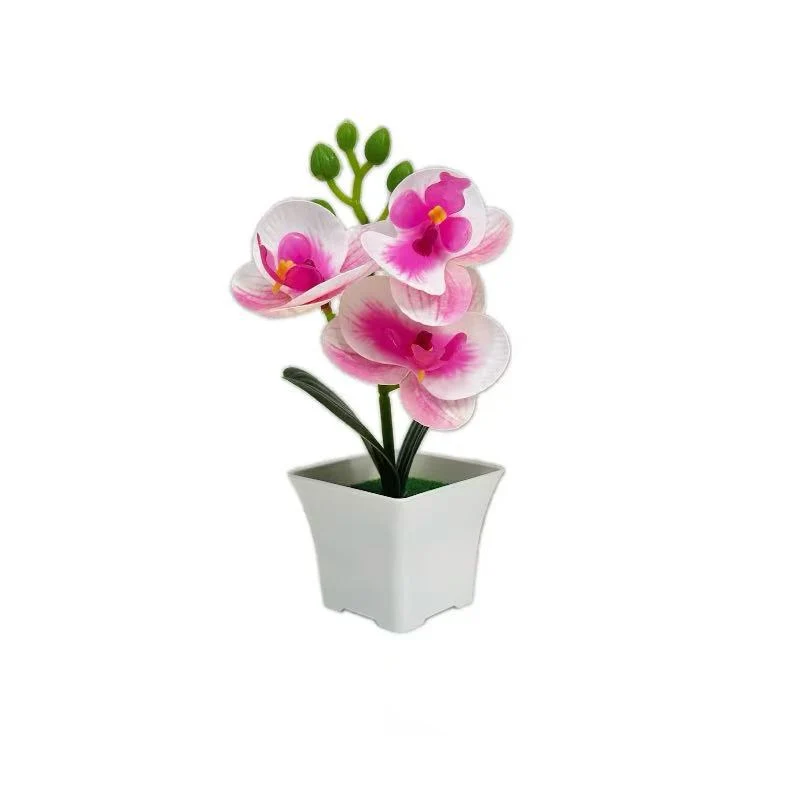 Realistische Künstliche Orchidee in dekorativem Pflanzenpot für Dekoration
