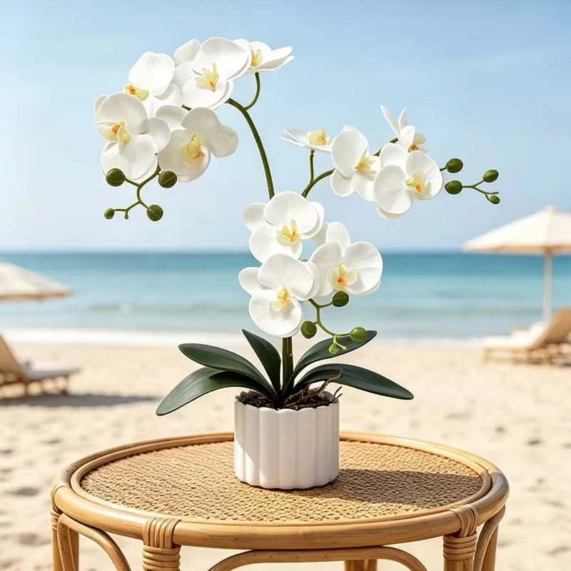 Realistische Künstliche Orchideenblumenanordnung für die Wohnkultur
