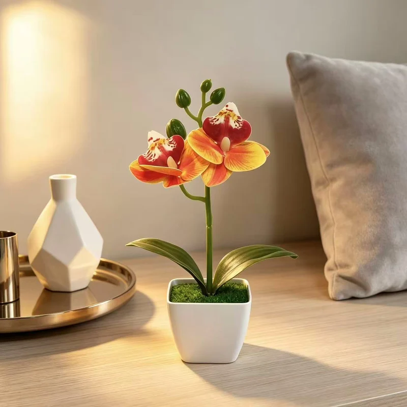 Lebensechte dekorative Orchideenpflanze für die Wohnkultur