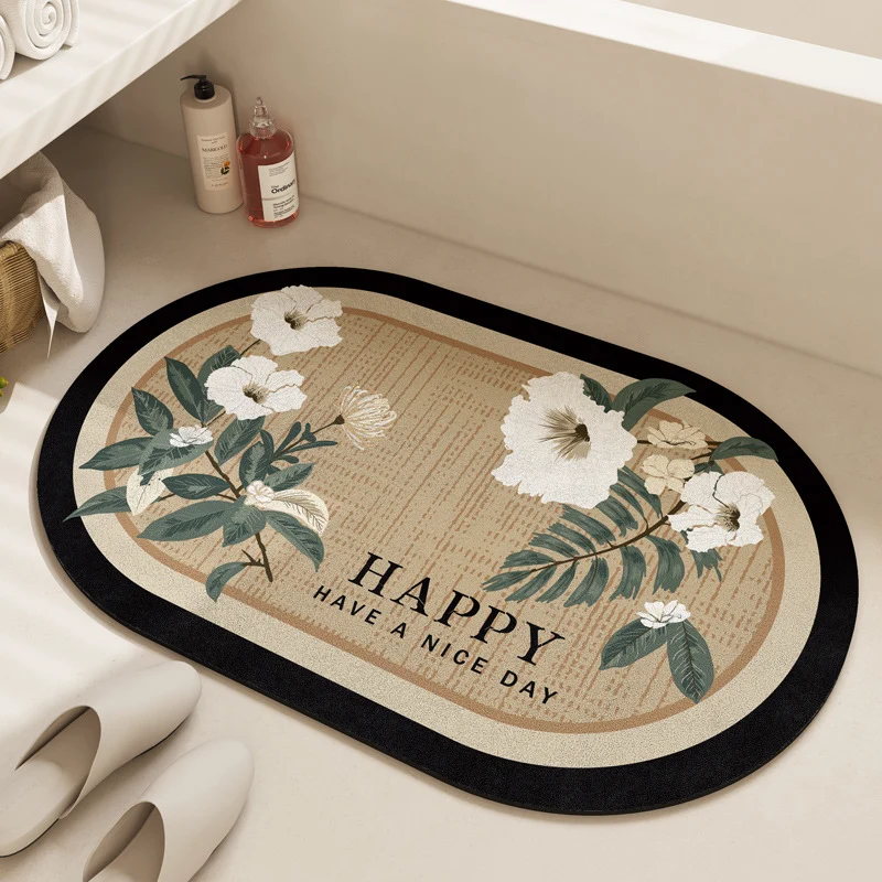 Florale inspirierende Badematte
